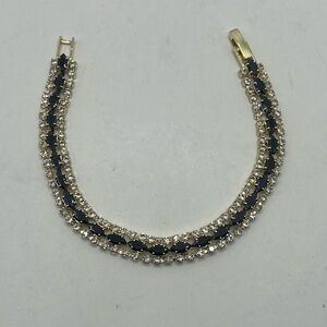 Gold plated Elegant Black and Gold Bracelet